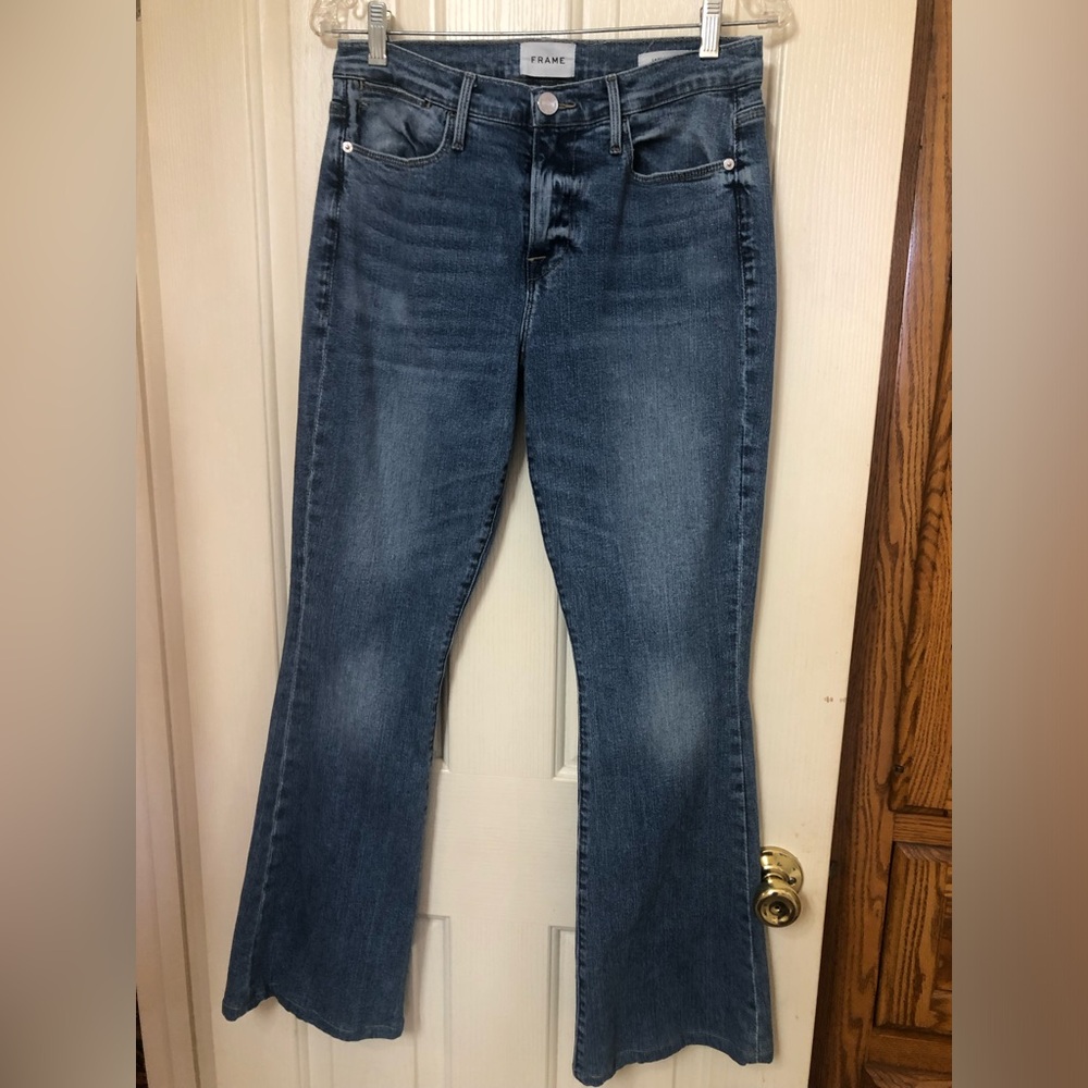 Frame Denim Blue Flare Jeans